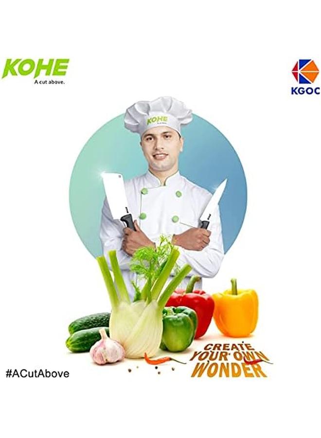 قوه سكين مطبخ مسنن من الفولاذ المقاوم للصدأ، متنوع - Image 4