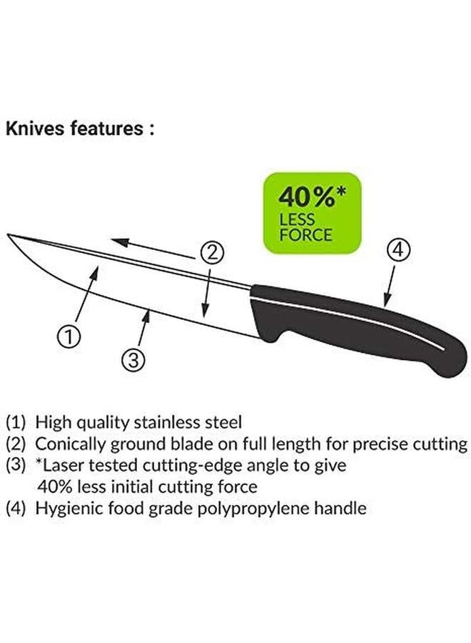 قوه سكين مطبخ مسنن من الفولاذ المقاوم للصدأ، متنوع - Image 3