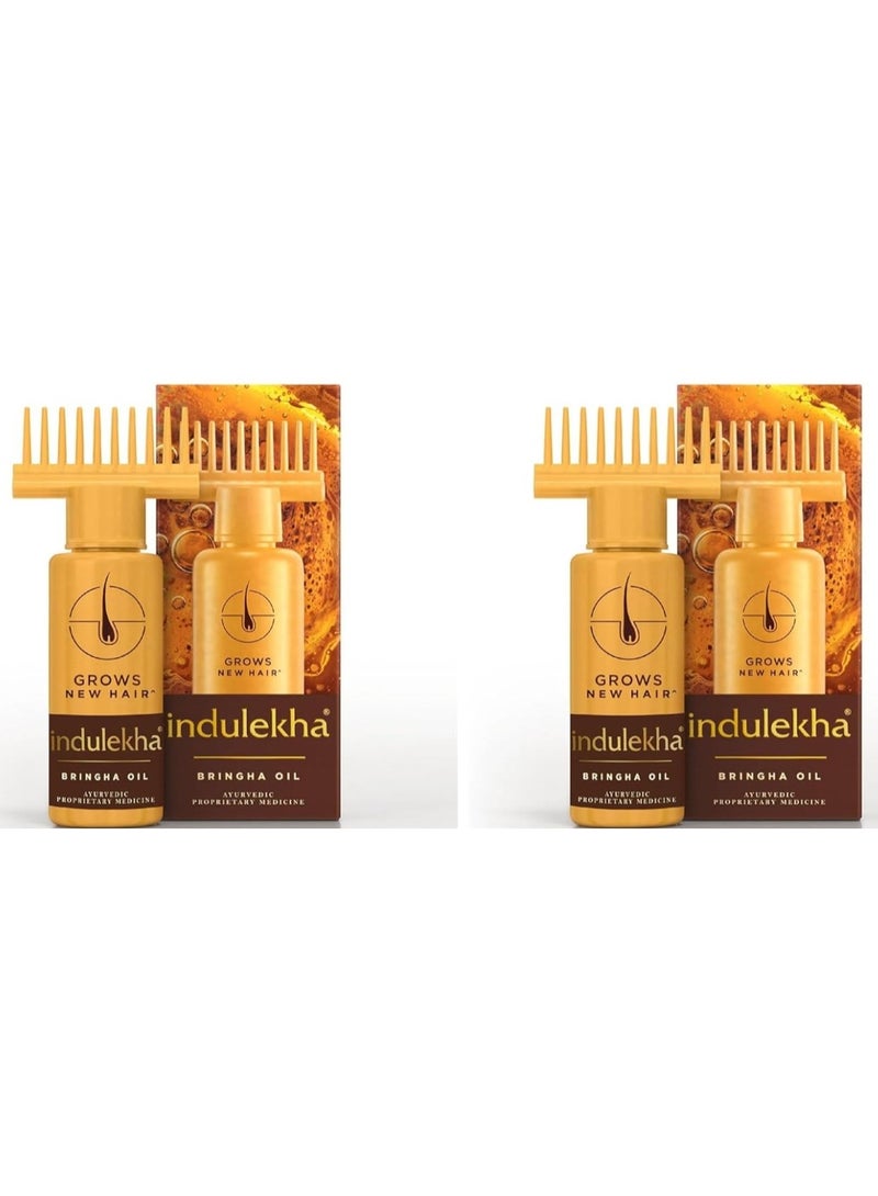 Indulekha Bringha Hair Oil Selfie Bottle 100ml (2 Pack) by indulekha - Image 1