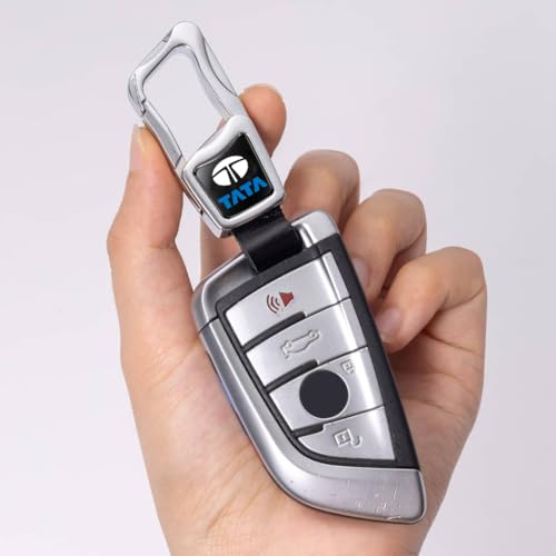 Greenworld Premium Scratch-Proof Keychain/Keyring with Logo | Durable Metal Keyring for For Tata Nexon | Harrier | Safari | Altroz | Tigor | with 2 Color Strap (TA_TA_A) - Image 3