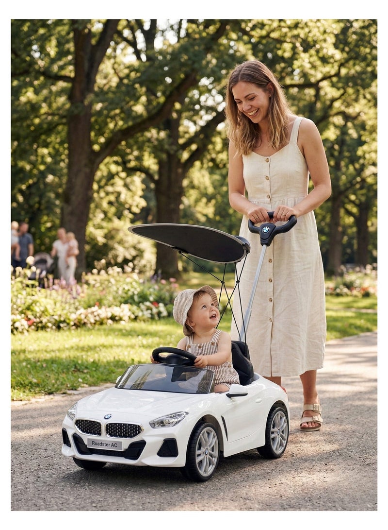 بي إم دبليو سيارة ركوب للأطفال مع مقبض ومظلة - Image 1