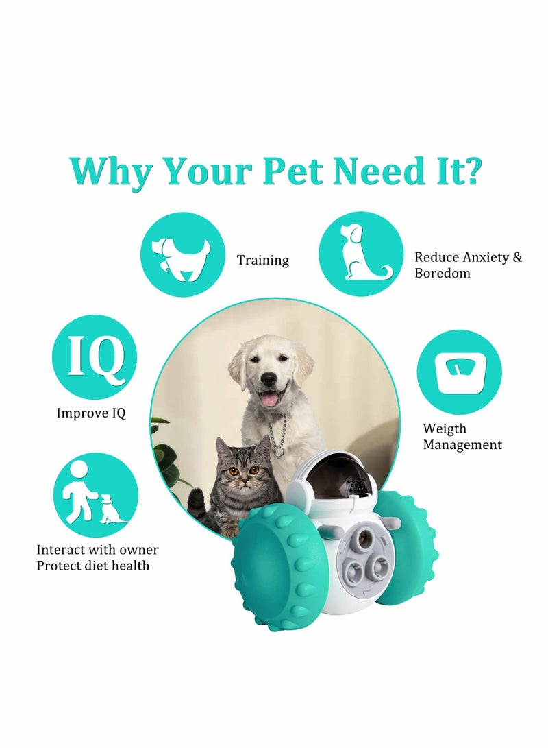 KASTWAVE Interactive Dog Toy Treat Dispensing Puppy Toys Automatic Durable Puzzle Toy Slow Feeder for Improve IQ, Reduce Boredom, Automatic  Food Dispensing Toy for Small Medium Large Dogs Cats,   Blue - Image 3