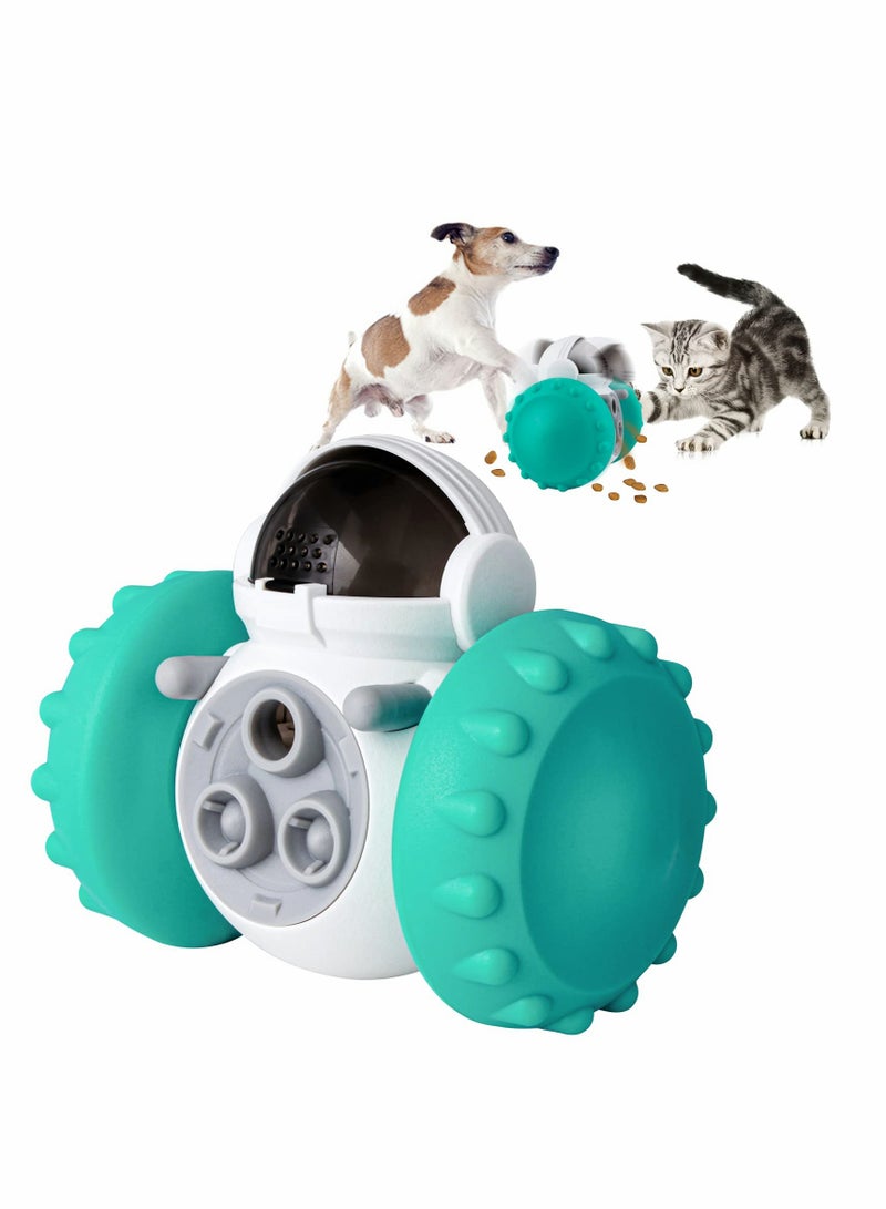 KASTWAVE Interactive Dog Toy Treat Dispensing Puppy Toys Automatic Durable Puzzle Toy Slow Feeder for Improve IQ, Reduce Boredom, Automatic  Food Dispensing Toy for Small Medium Large Dogs Cats,   Blue - Image 2