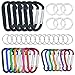 Topbuti Topbuti 20 Pack Carabiners Clips with Keychain D Ring Caribeaner Clip Hook for Backpack Water bottle Key Home RV  - Image 2