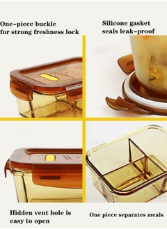 XiuWoo 2 Pcs Microwaveable Glass Lunch Box with Lid and Insulated Bag  - Image 3