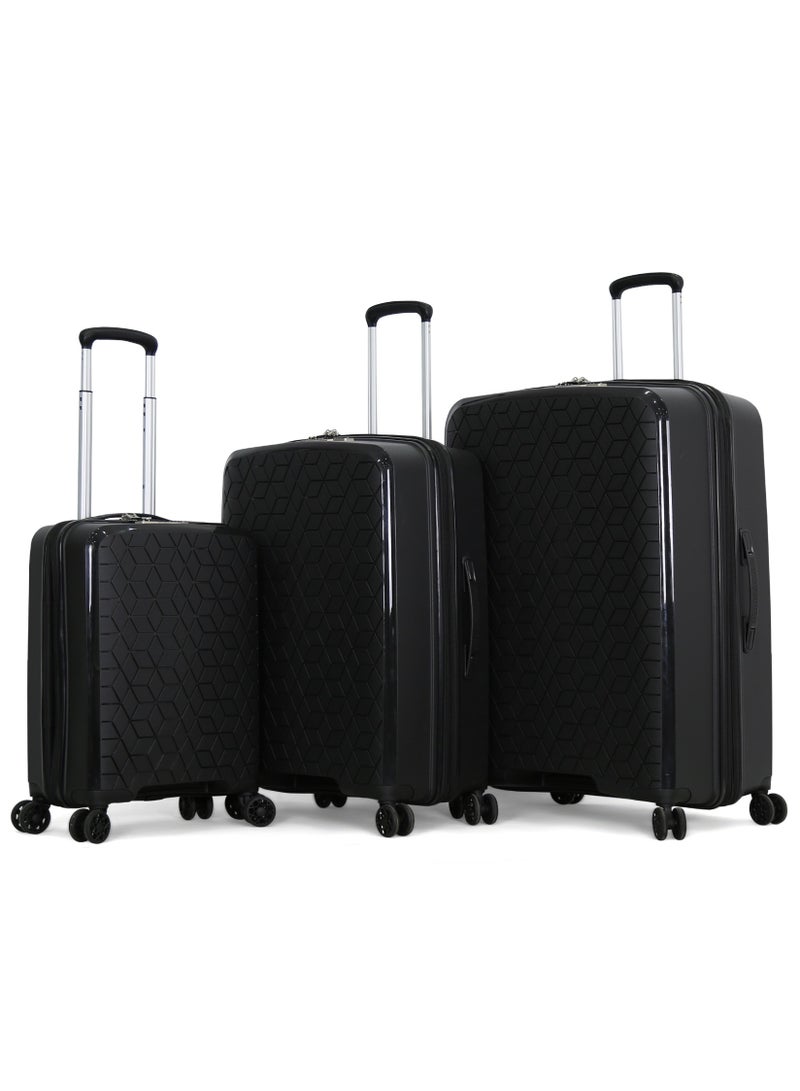 VERAGE Suitcase 3 Pcs, BLACK, TSA Lock, L 28/M 24/S 20 - Image 1