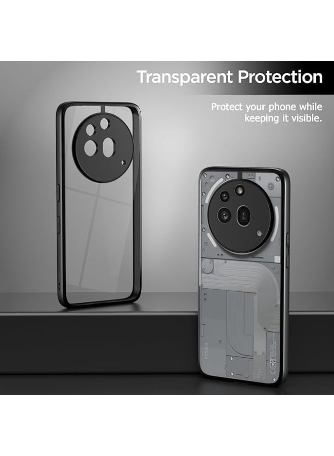 Case for Nothing Phone 3a Pro, Hard PC Back + Soft TPU Bumper, Lightweight Transparent Shockproof Non-Slip Protective Cover Compatible with nothing phone 3a pro and Anti-Yellow - Image 2