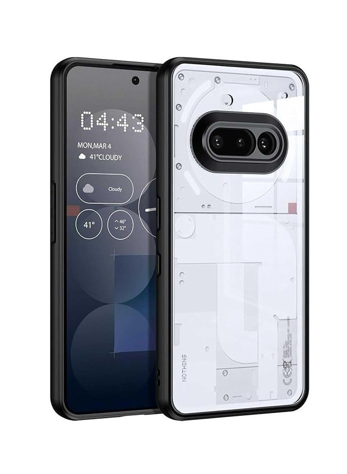 Case for Nothing Phone 3a Pro, Hard PC Back + Soft TPU Bumper, Lightweight Transparent Shockproof Non-Slip Protective Cover Compatible with nothing phone 3a pro and Anti-Yellow - Image 1