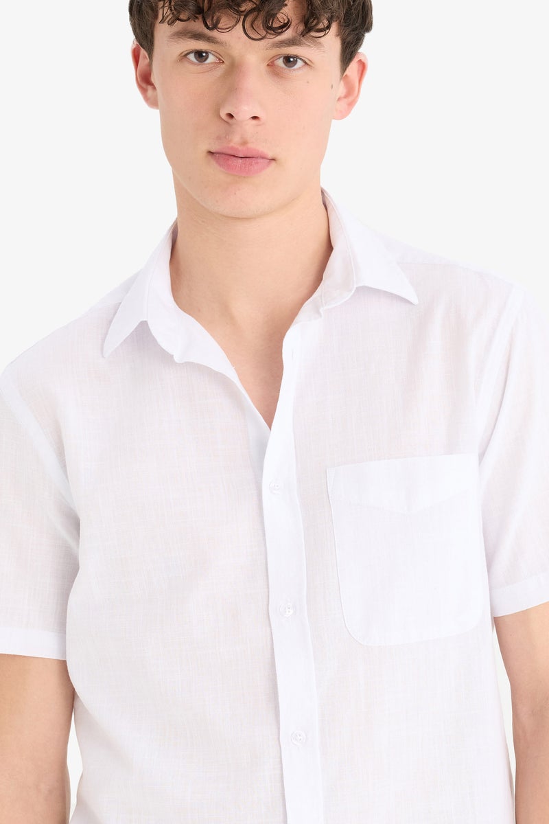 DeFacto Man Regular Fit Polo Collar Cotton Short Sleeve Shirt - Image 4