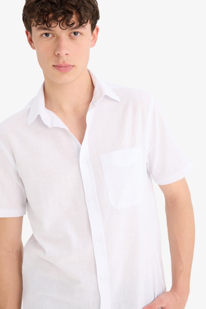 DeFacto Man Regular Fit Polo Collar Cotton Short Sleeve Shirt - Image 1