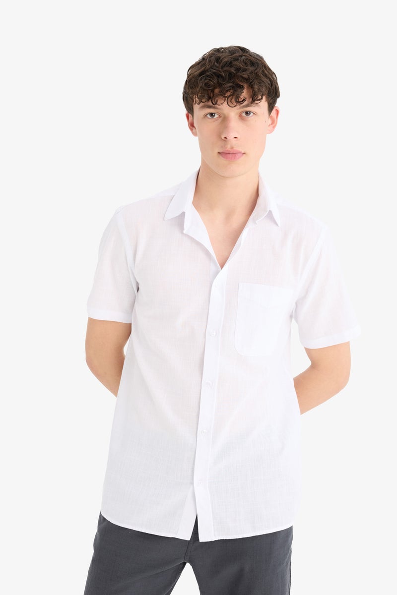 DeFacto Man Regular Fit Polo Collar Cotton Short Sleeve Shirt - Image 3