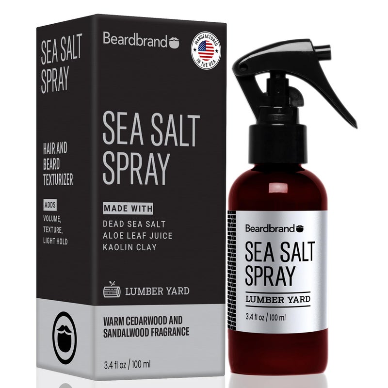 Beardbrand Sea Salt Spray for Men â€“ Hair Texture Spray Adds Instant Volume, For Lightweight Natural Textured Look, Lumber Yard Scent, Achieve Effortless Style & All-Day Hold - Image 1
