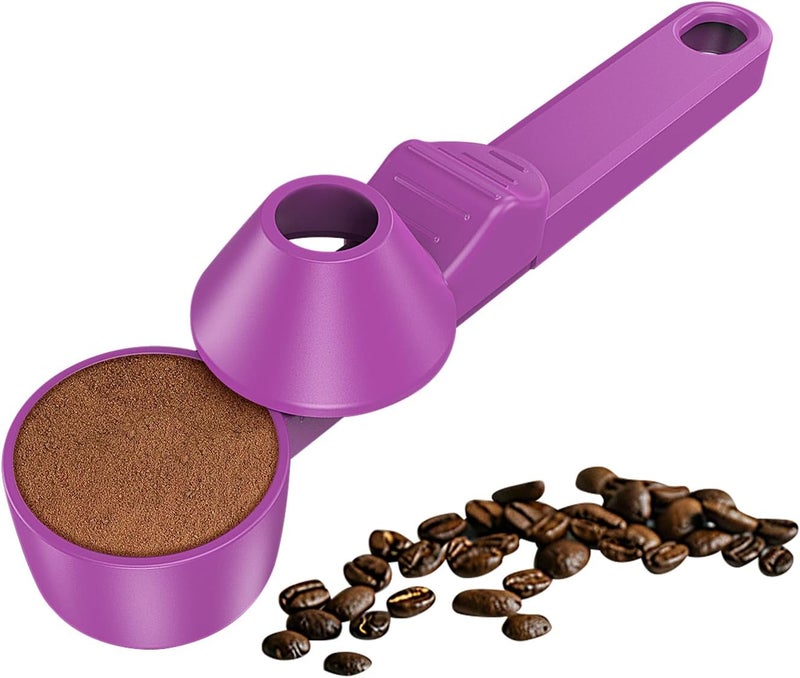 Lov Sprout Coffee Scoop & Funnel for Reusable K Cup Refillable Coffee Pods, Coffee Measuring Spoon 2 Tablespoon Capacity, Scoop with Funnel for Ground Coffee, Protein Powder, Tea (Purple, 1 Pack) - Image 1