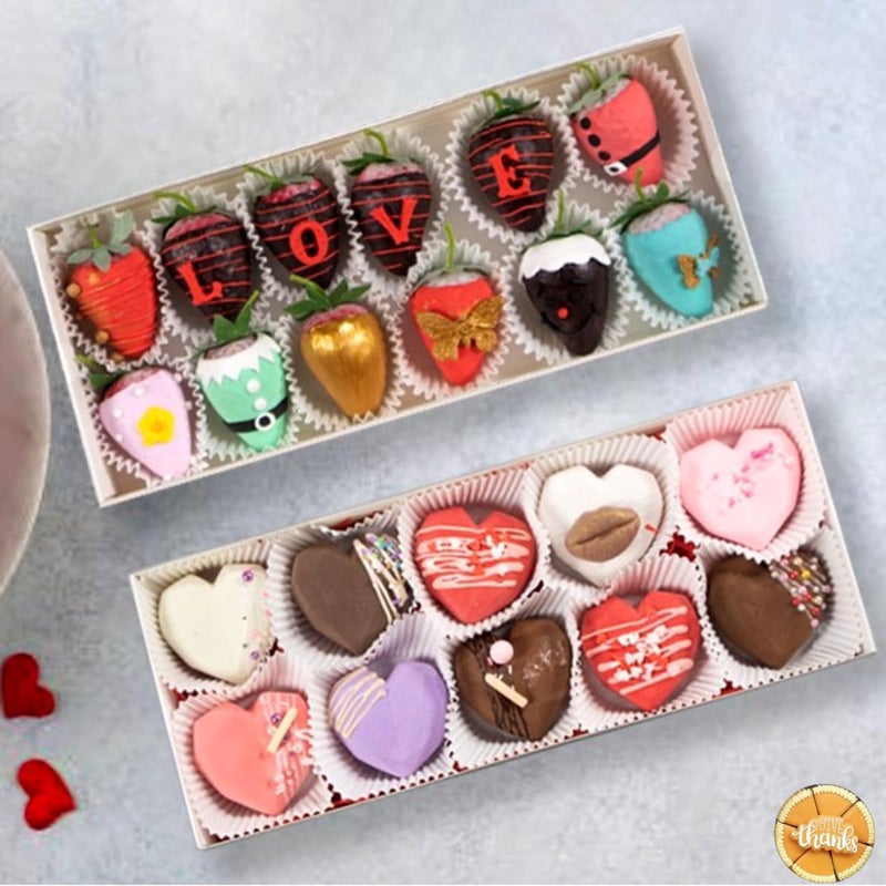 RomanticBaking 50Pack 12x 4.8 x 2 Inches Clear Chocolate Covered Strawberries Boxes for 12 Cookies Boxes Bakery Box with Window Macaron Boxes Treat Box for Christmas Valentine's - Image 2