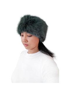 Arabest Dark Green Long Pile Faux Fur Women's Winter Headband Ear Warmer  - Image 3