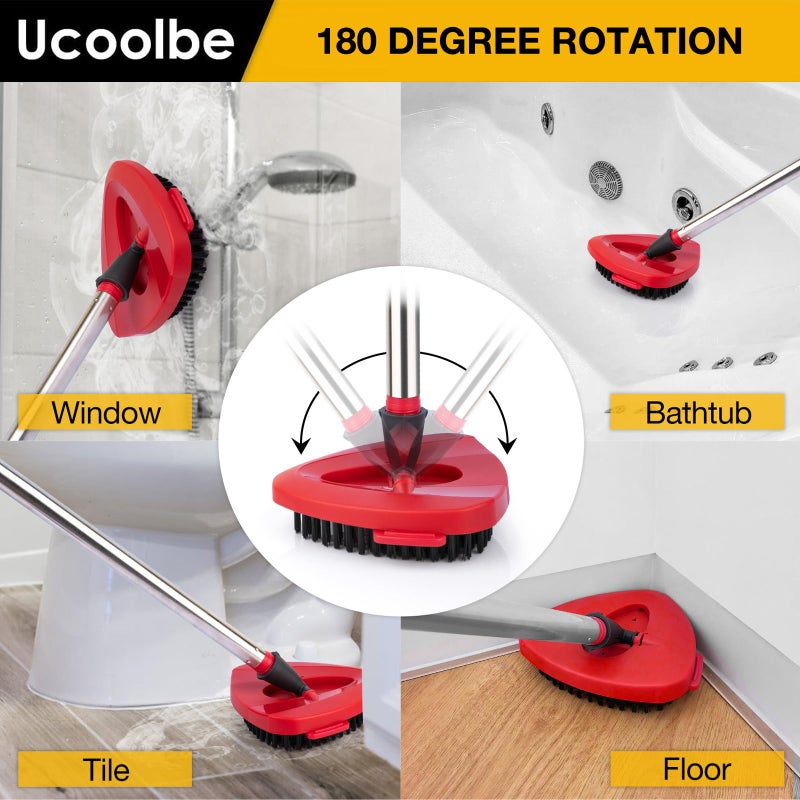 Ucoolbe Mop Brush for O-Cedar EasyWring 1 Tank System, Scrubber Brush Replacement Head with Stiff Bristle, Scrub Brush for Bathroom Kitchen Pool, Glass and Tile Walls, 2 Pack, No Include Mop Handle and Base - Image 4