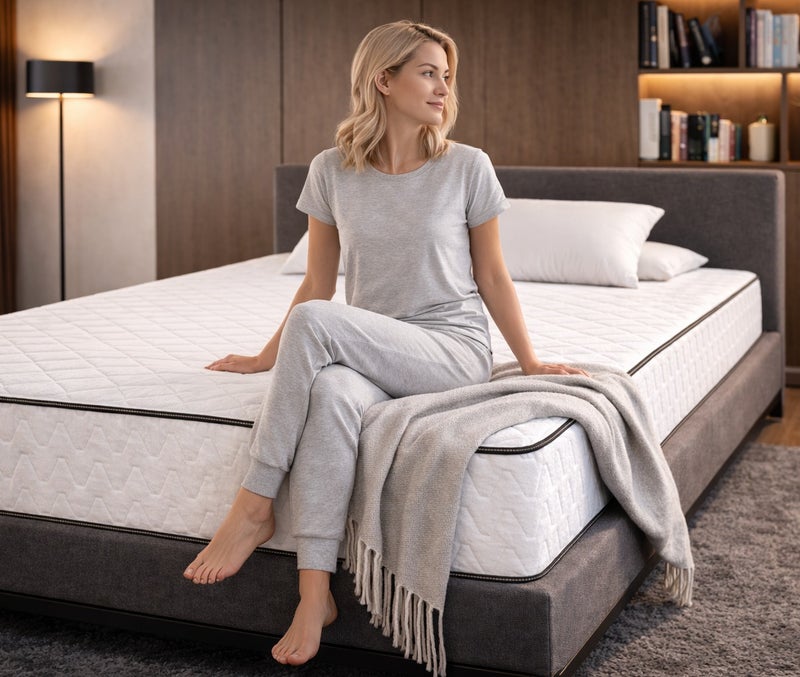 ريكسال هوم مرتبة Rexal Home Prime Sleep مزدوجة الراحة قابلة للعكس – فوم عالي المرونة (HR)، دعم متوسّط الصلابة، قماش قابل للتنفس، مقاس فردي 190 × 100 × 23 سم - Image 4