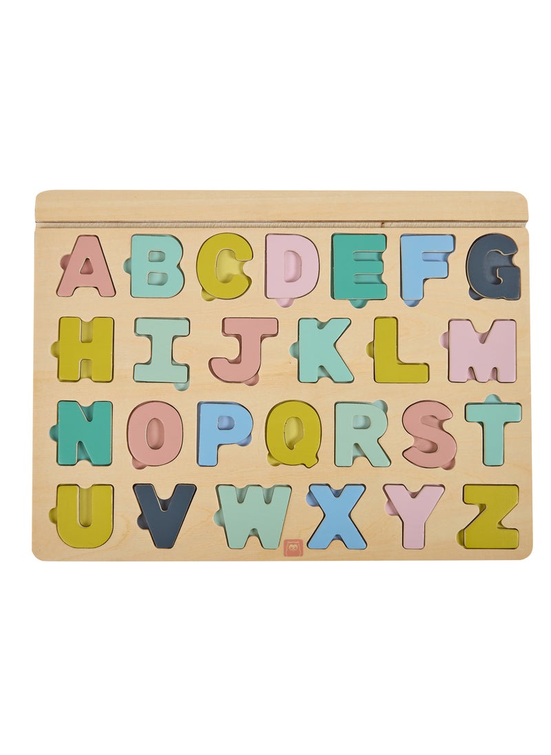 EUREKA KIDS - Eurekakids Wooden Magnetic Alphabet Puzzle with Activity Cards| Educational Montessori Toy for Toddler and Kids | Learn the Alphabet and Spell Words | For 3Y+ - Image 1