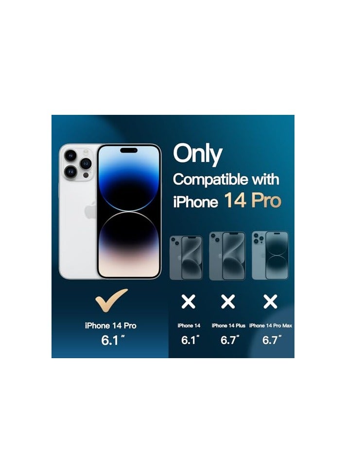 JETech 5 in 1 Magnetic Case for iPhone 14 6.1-Inch with 2-Pack Tempered Glass Screen Protector and Camera Lens Protector, Compatible with MagSafe, Shockproof Bumper Phone Cover (Clear) - Image 3