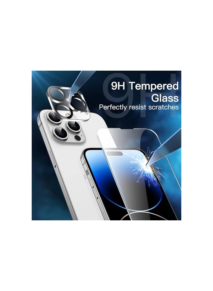 JETech 5 in 1 Magnetic Case for iPhone 14 6.1-Inch with 2-Pack Tempered Glass Screen Protector and Camera Lens Protector, Compatible with MagSafe, Shockproof Bumper Phone Cover (Clear) - Image 5