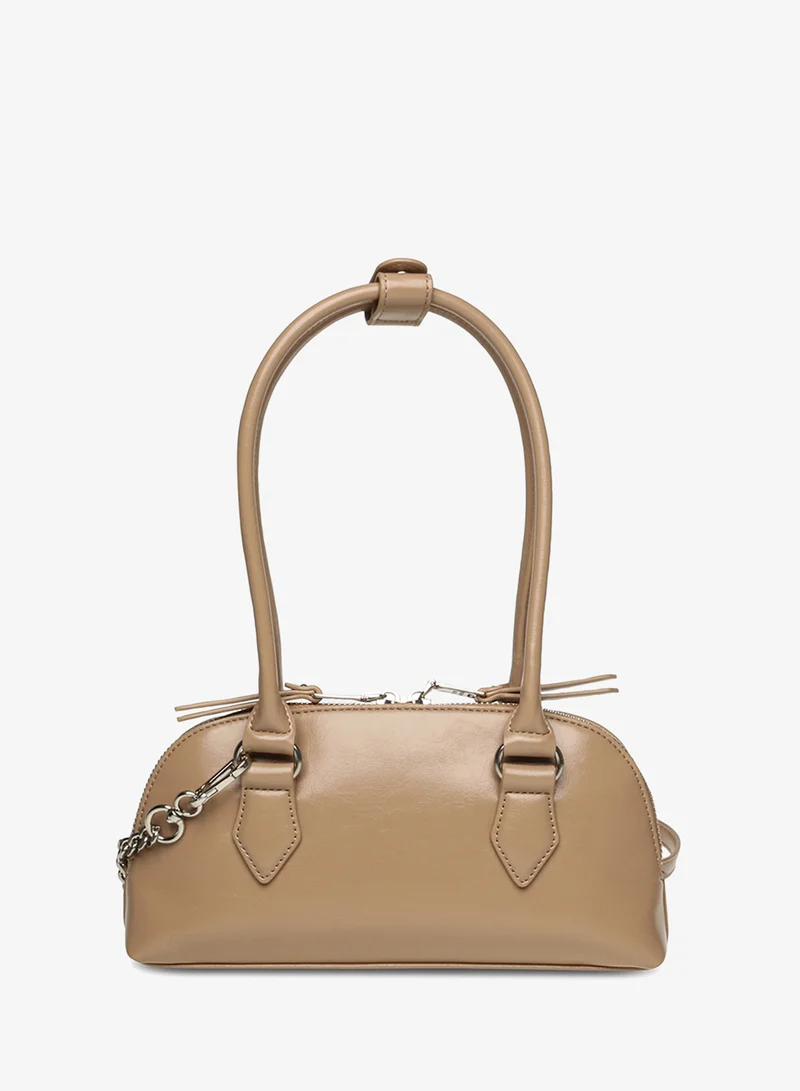 ستيف مادن حقيبة كتف بمقبض علوي من جلد البولي يوريثين مجعد