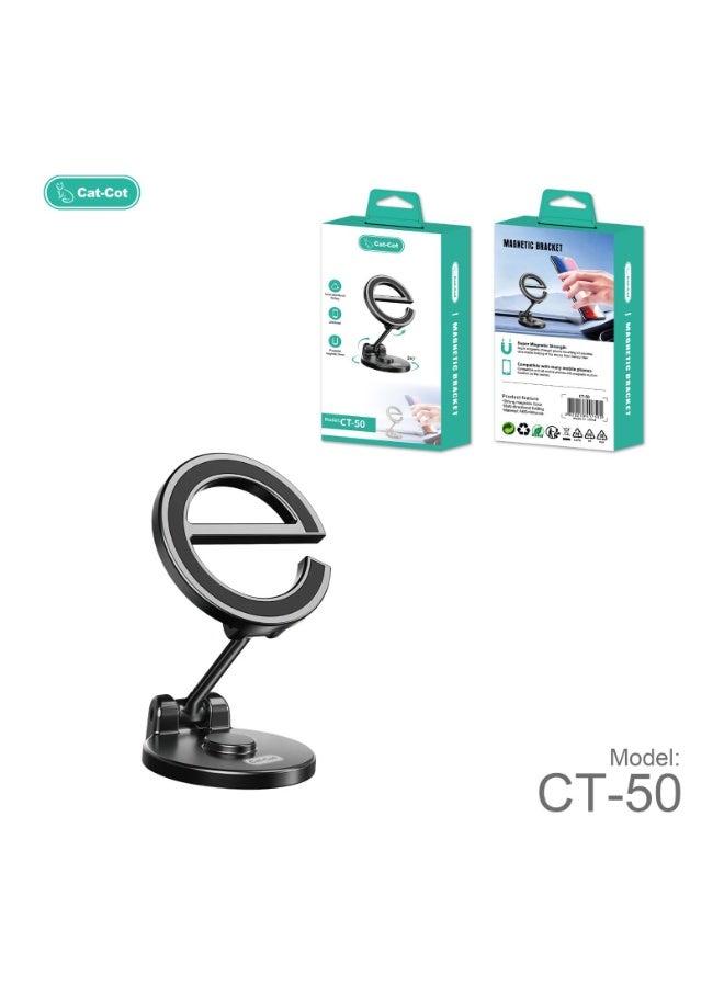 Cat - Cot حامل هاتف السيارة المغناطيسي العالمي Cat-Cot - دوران 360° قابل للطي متعدد الاتجاهات - متوافق مع هواتف MagSafe والشفط المغناطيسي - أسود - Image 3