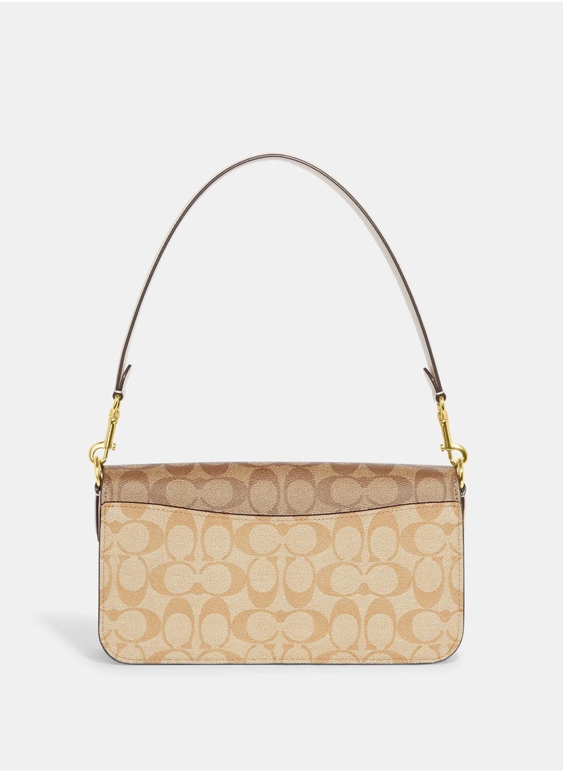 coachoutlet - morgan shoulder bag in blocked signature canvas - Image 1