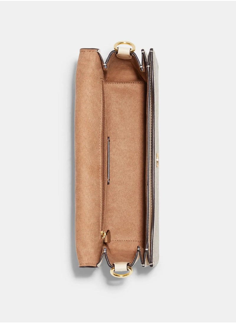 coachoutlet - morgan shoulder bag in blocked signature canvas - Image 1