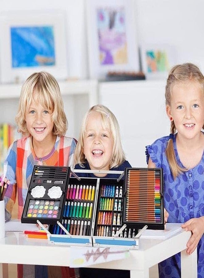 Diamond Craft مجموعة أدوات الرسم من دايموند كرافت، 145 قطعة، للأطفال، أدوات رسم للأولاد والبنات من عمر 8 إلى 12 سنة، حقيبة ألومنيوم محمولة، هدية رائعة لأعياد الميلاد/هدية تذكارية للأولاد والبنات والأطفال والمراهقين والبالغين والمبتدئين والفنانين (ألوان وطباعة للبنات). - Image 4