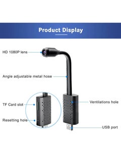 SHOPI Full HD 4K 1080P USB Wifi Mini Camera WiFi Camera Wireless USB Plug Small Security Camera 1080P HD Motion Detection Monitor for Home Office Indoor  - Image 2