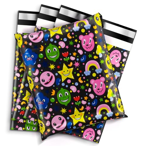Oududianzi Poly Mailers 10x13 100 Pack - Happyface - Image 1