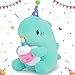 Auspicious beginning Birthday Gift Shark Plush Stuffed Animal 118 Kawaii Soft Birthday Shark Plush Toys with Holding Cute Cake Gift for Girls Boys Childrens Day Anniversary - Image 2