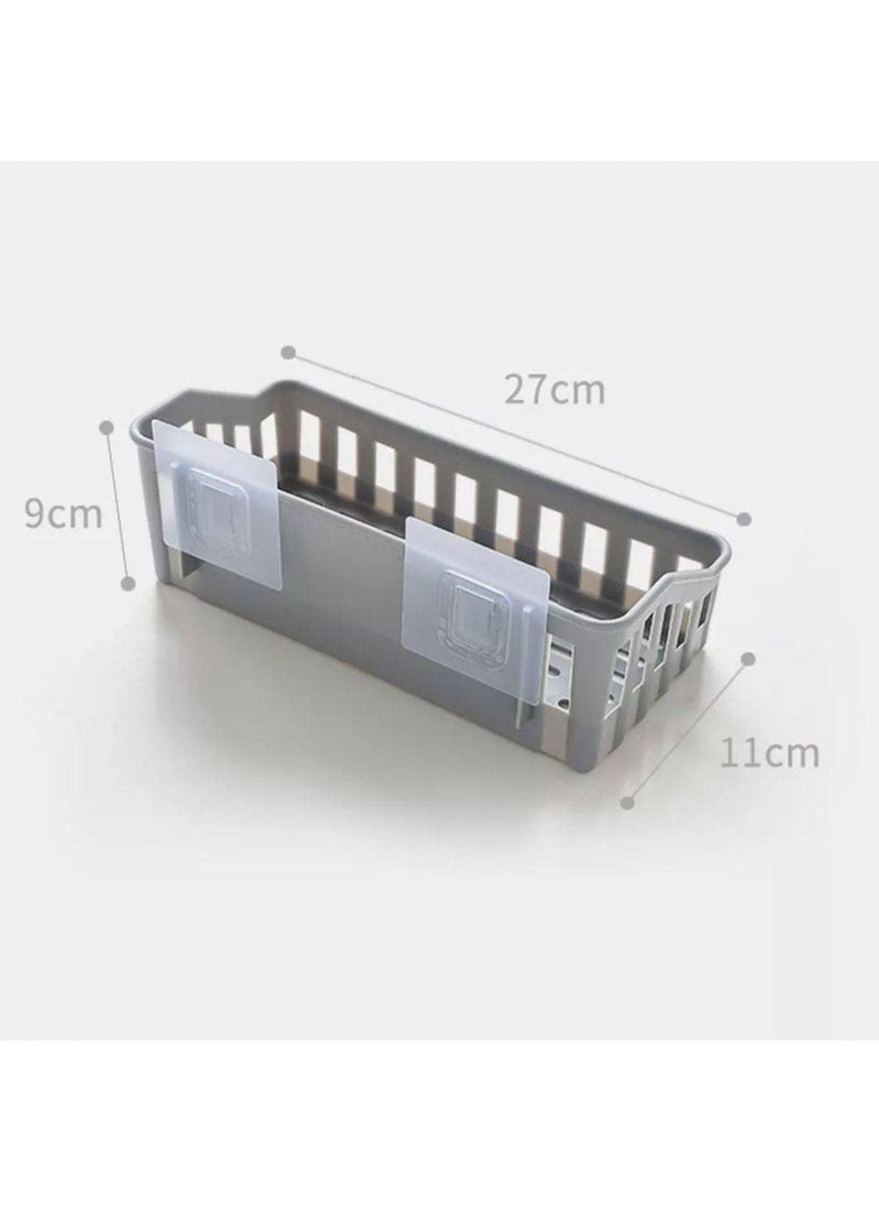 iSTAR iSTAR Shelve Drillingless, Kitchen & Bathroom Accessories Organizer Multipurpose Storage Plastic Shelves with 4 Self Adhesive Stickers (Pack of 2)  - Image 2
