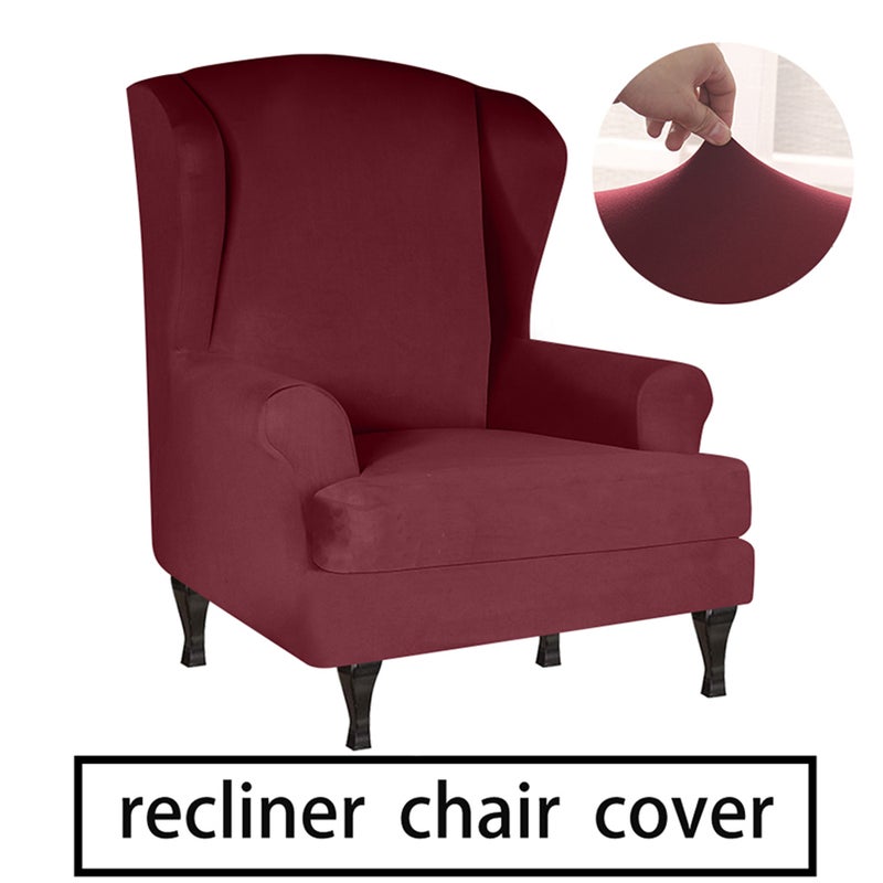 Sofa Cover Stretch Recliner Chair Cover Furniture Protector Couch Soft with Elastic Milk Silk Fabric - Image 2
