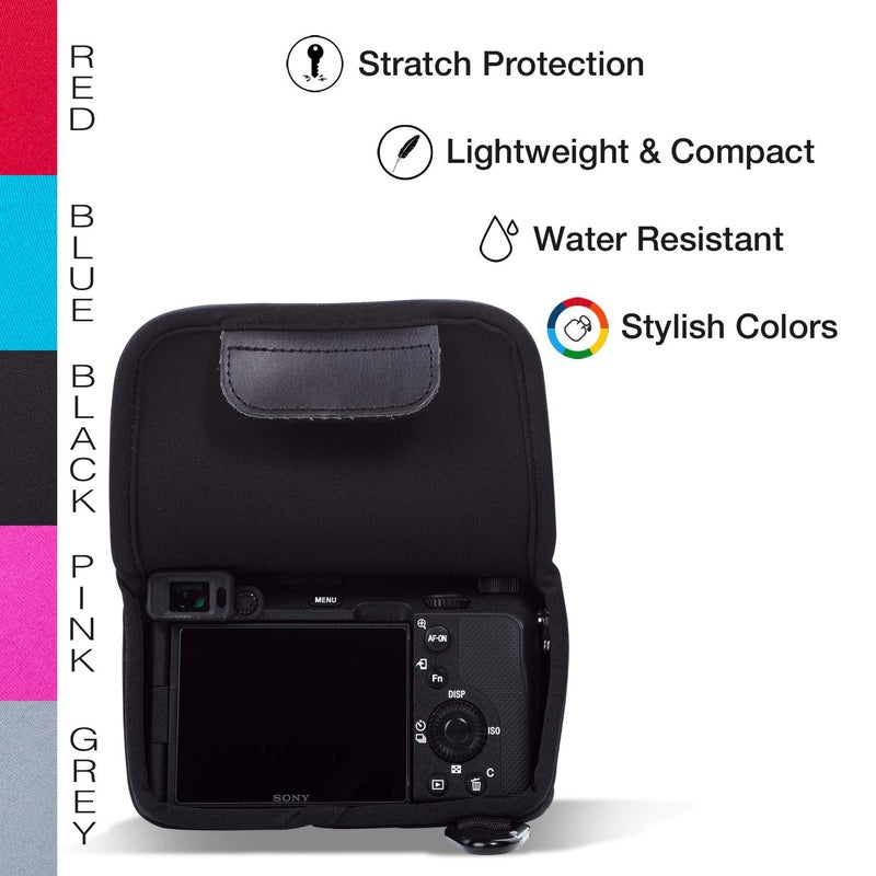 MegaGear MG1956 Ultra Light Neoprene Camera Case compatible with Sony Alpha 7C, A7 C (28-60mm) - Black - Image 5