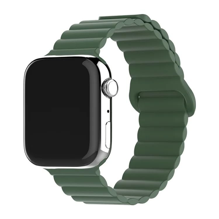 NEXT STORE Magnetic Loop Silicone Band Compatible with Apple Watch Series 1–10 Ultra 2 (42–49mm) – Wave Design - Image 2