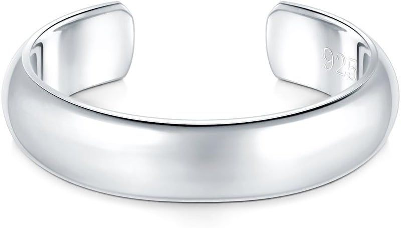 BORUO Toe Rings - Sterling Silver Band Ring - Stylish Toe Rings For Women - Sterling Silver Rings for Gifting - Chic 925 Sterling Silver Rings - Toe Rings For Women With Gift Bag, 2 mm, 3mm, 4mm - Image 1