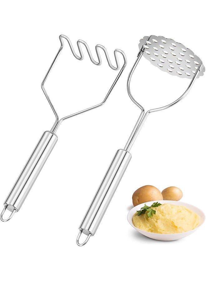 هاي هونور هراسة بطاطس من قطعتين، أداة مطبخ مدمجة من الفولاذ المقاوم للصدأ شديدة التحمل - Image 1