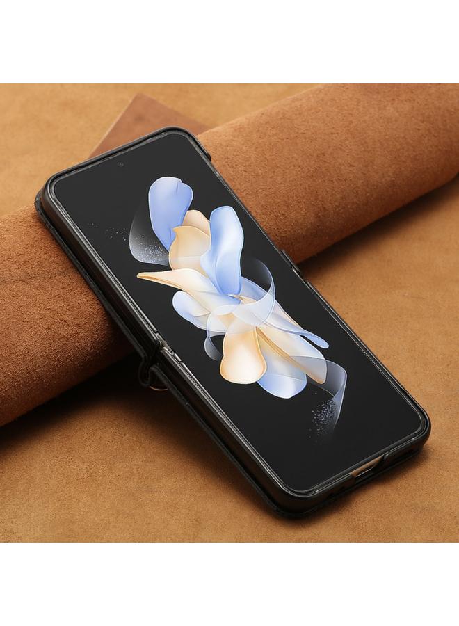 S-TOP Case For Samsung Galaxy Z Flip4 Dream Triangle Folding Leather Phone Case with Lanyard - Image 3