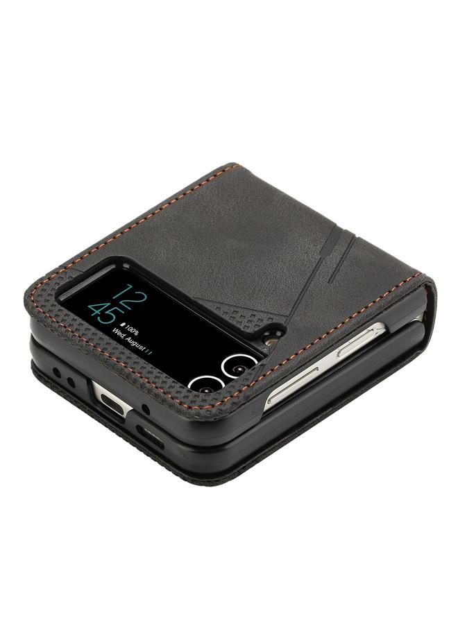 S-TOP Case For Samsung Galaxy Z Flip4 Dream Triangle Folding Leather Phone Case with Lanyard - Image 4