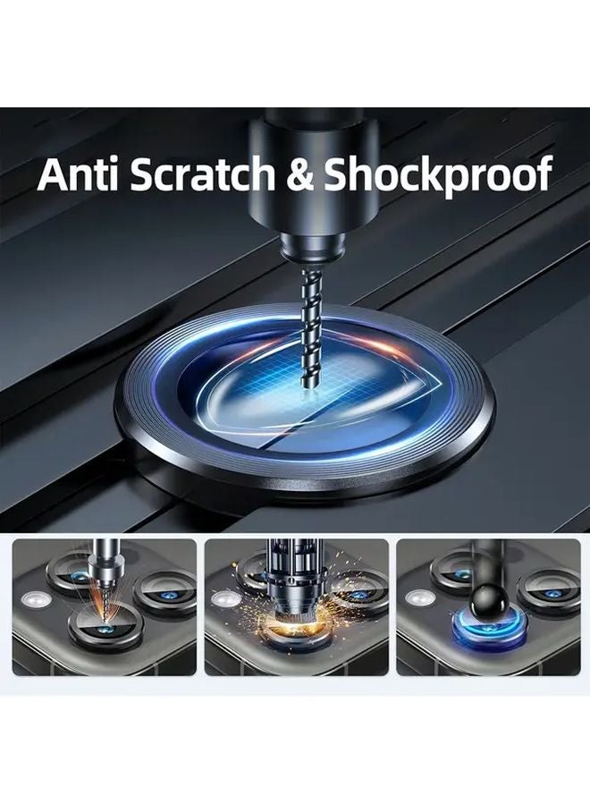3Pcs Black 9H Tempered Glass Camera Lens Protector for iPhone 12 Mini - Image 4