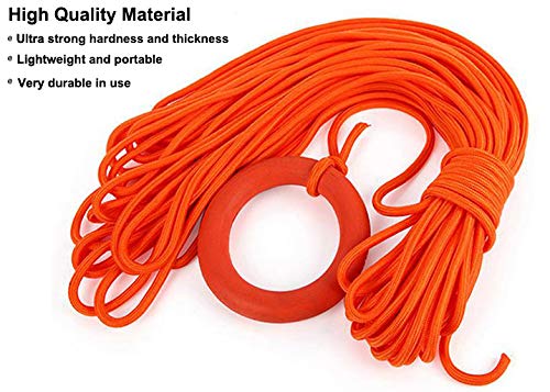 Beiruoyu Water Floating Lifesaving Rope 98.4FT,Outdoor Professional Throwing Rope Rescue Lifeguard Rescue Lifeline with Bracelet/Hand Ring for Swimming Boating Fishing - Image 4