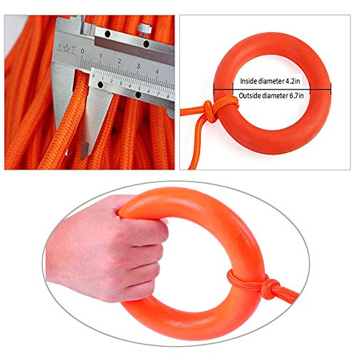 Beiruoyu Water Floating Lifesaving Rope 98.4FT,Outdoor Professional Throwing Rope Rescue Lifeguard Rescue Lifeline with Bracelet/Hand Ring for Swimming Boating Fishing - Image 2