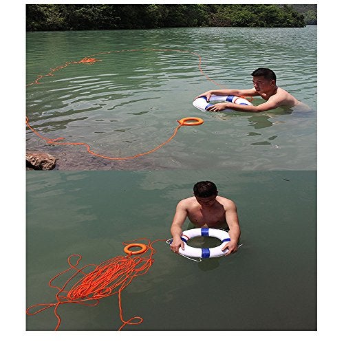 Beiruoyu Water Floating Lifesaving Rope 98.4FT,Outdoor Professional Throwing Rope Rescue Lifeguard Rescue Lifeline with Bracelet/Hand Ring for Swimming Boating Fishing - Image 5