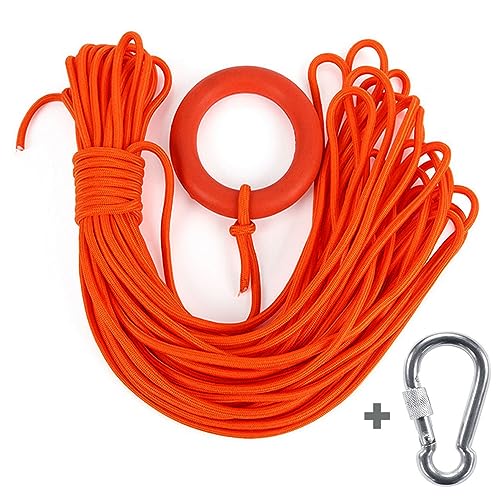 Beiruoyu Water Floating Lifesaving Rope 98.4FT,Outdoor Professional Throwing Rope Rescue Lifeguard Rescue Lifeline with Bracelet/Hand Ring for Swimming Boating Fishing - Image 1
