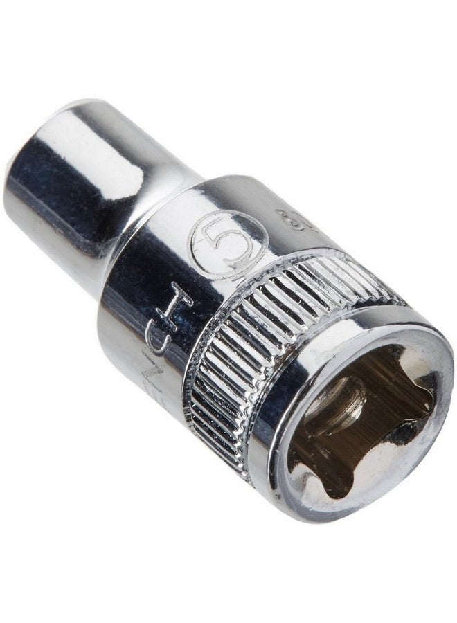 GearWrench 6-Point Standard Metric Socket Silver 1/4 Inch x 5 mm 80126 - Image 1