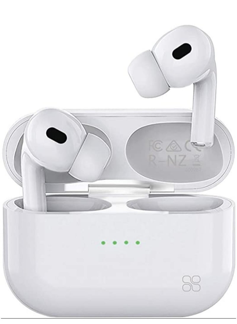 Gulf Trend True Wireless Earbuds, Advanced Bluetooth 5.0 Ergonomic Headphones with Mic, 16-Hour Playtime, 240mah Charging Case, Auto-Pairing and Smart-Touch-Control For iPhone 12 Pro/12 Pro Max - White - Image 1