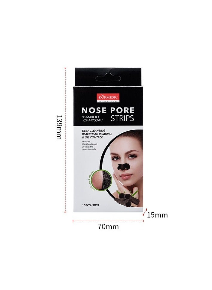 Kormesic Charcoal Nose Mask 10 Pcs/Box - Deep Cleansing & Detoxifying - Image 1