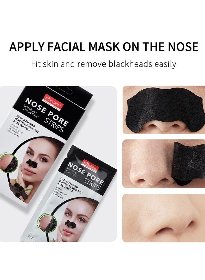Kormesic Charcoal Nose Mask 10 Pcs/Box - Deep Cleansing & Detoxifying - Image 3