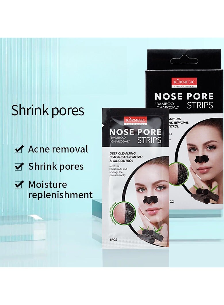 Kormesic Charcoal Nose Mask 10 Pcs/Box - Deep Cleansing & Detoxifying - Image 2